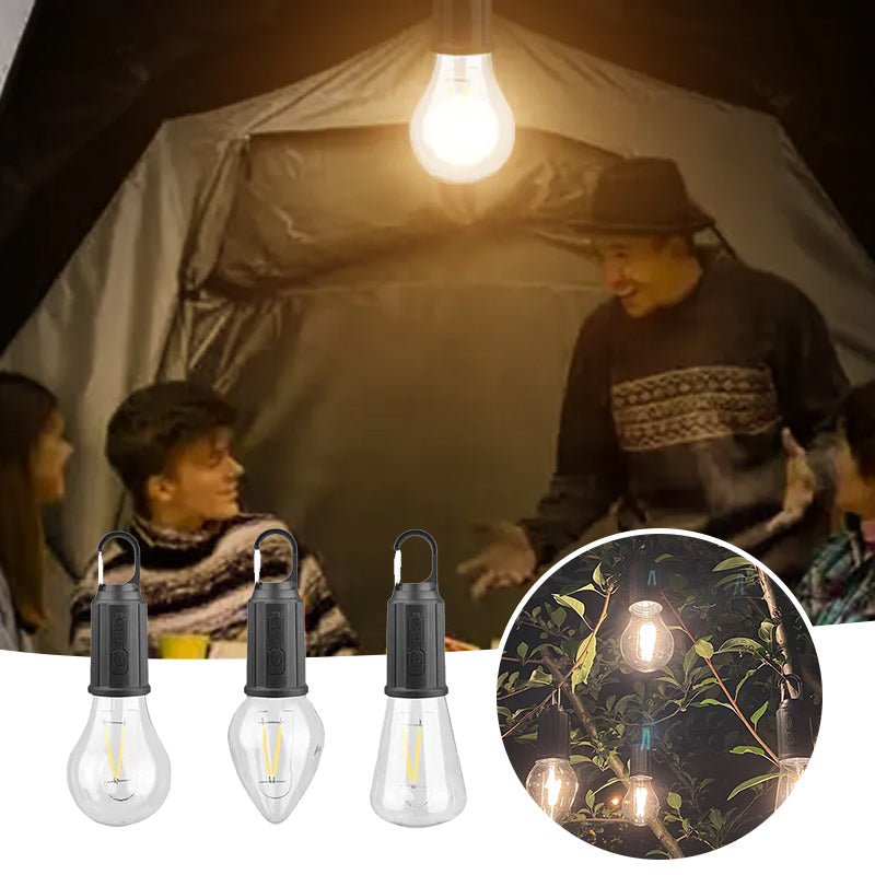 Retro Lampa för Utomhus Camping Hängande Krok Typ-C Uppladdningsbar