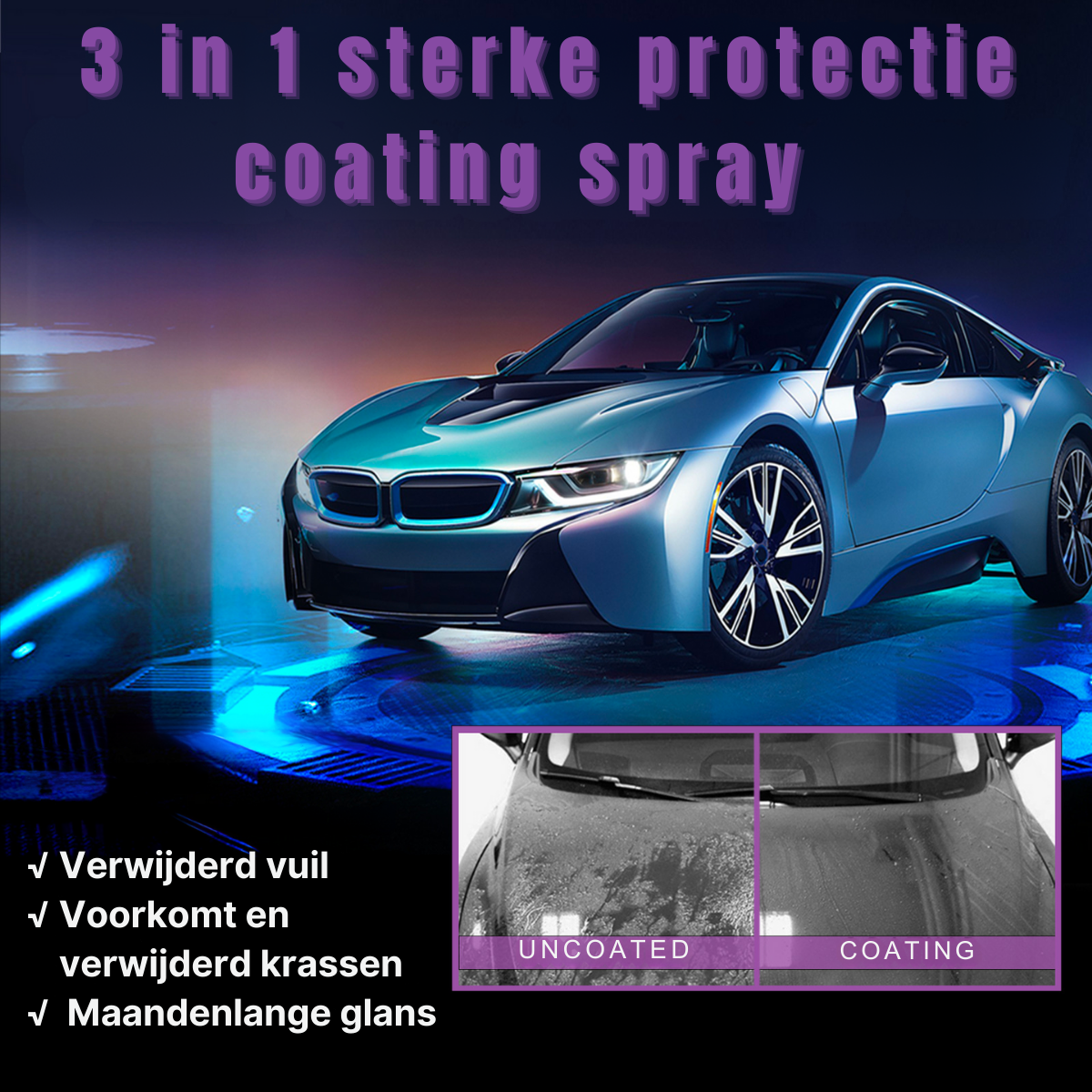 3 i 1 Nano Keramisk Beläggningsspray (1+2 GRATIS)