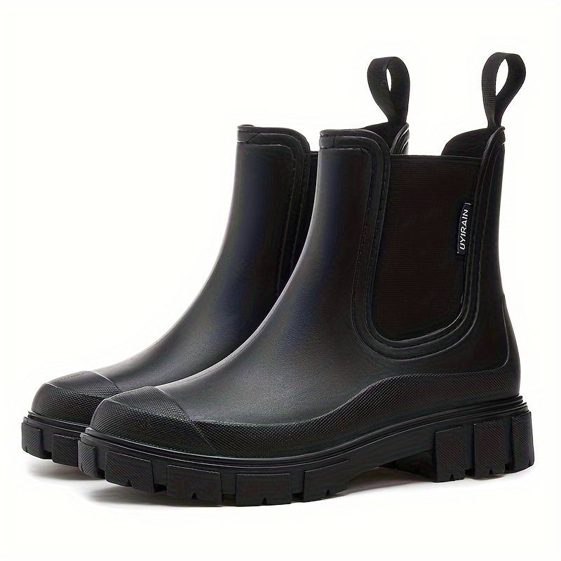 Damskor ankel regnstövlar | Slip-on stil med elastiska sidopaneler