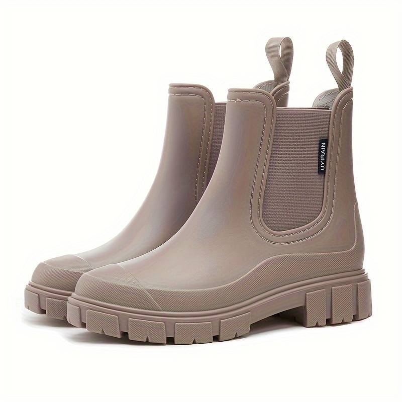 Damskor ankel regnstövlar | Slip-on stil med elastiska sidopaneler