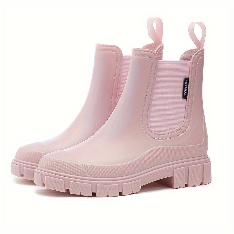 Damskor ankel regnstövlar | Slip-on stil med elastiska sidopaneler
