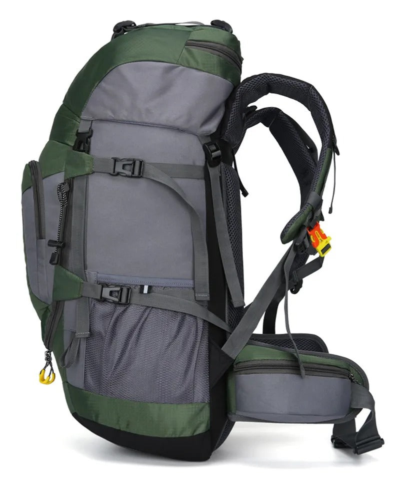 Herrarnas Outdoor Vandringsryggsäck 60L | Stor Ryggsäck för Resor, Camping, Vandring och Bergsklättring med Flera Fack