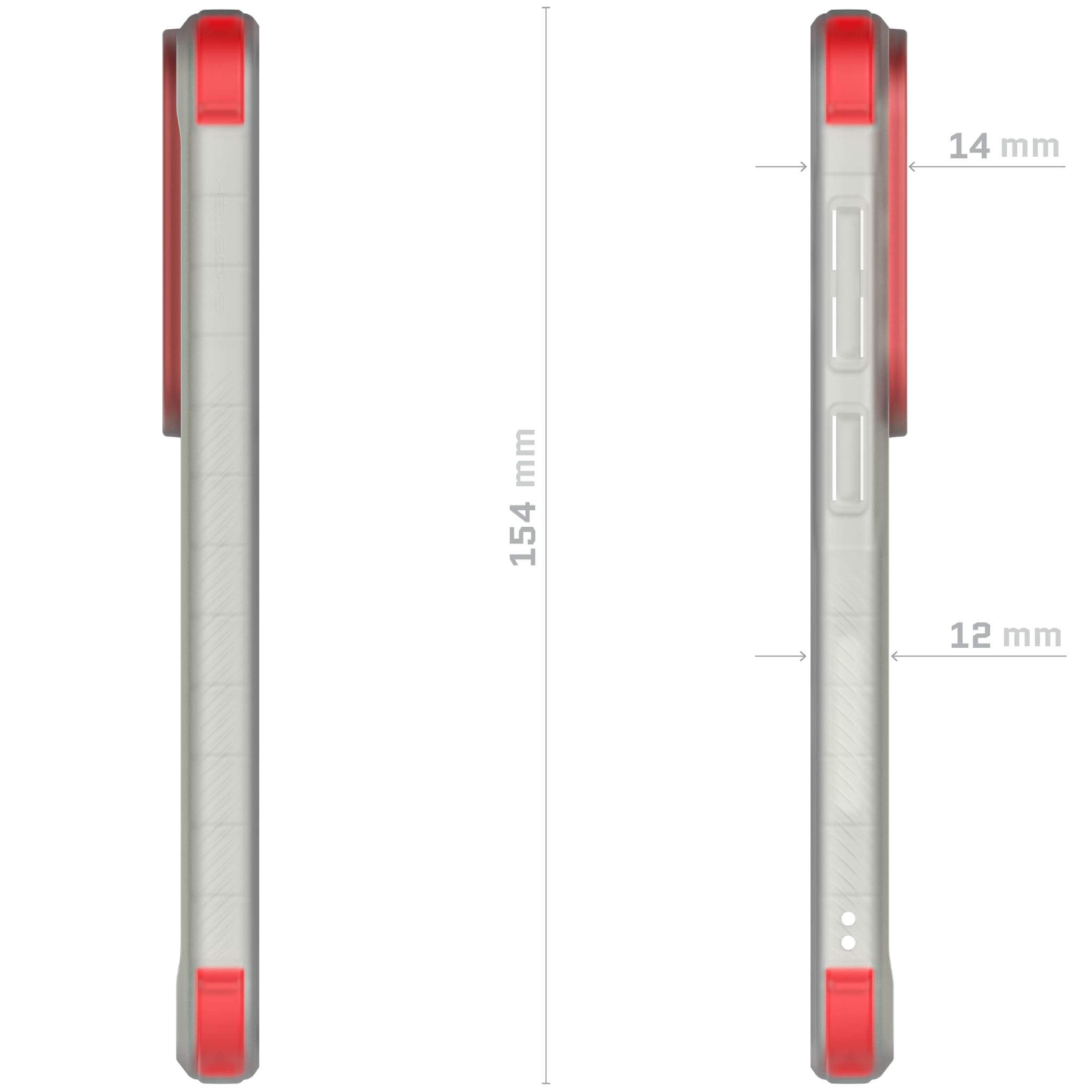 Galaxy S24 Serie Skyddande Genomskinligt och Stöttåligt Fodral