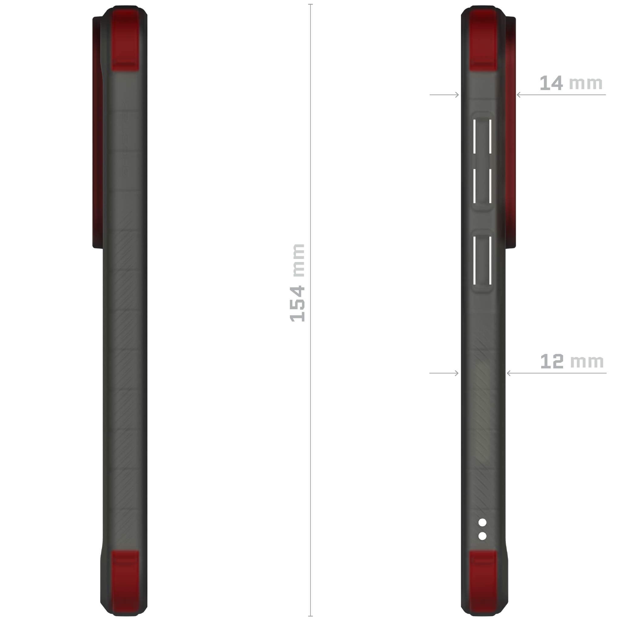 Galaxy S24 Serie Skyddande Genomskinligt och Stöttåligt Fodral