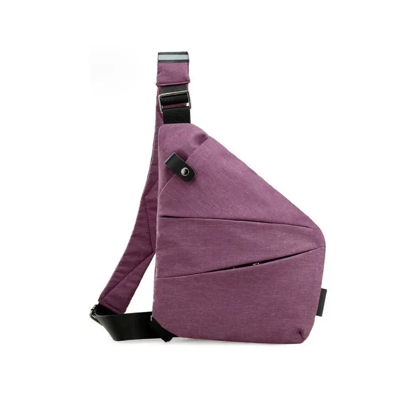 Unisex Crossbody Axelväska | Smal Bröstväska med Justerbar Rem för Resor, Arbete och Vardag