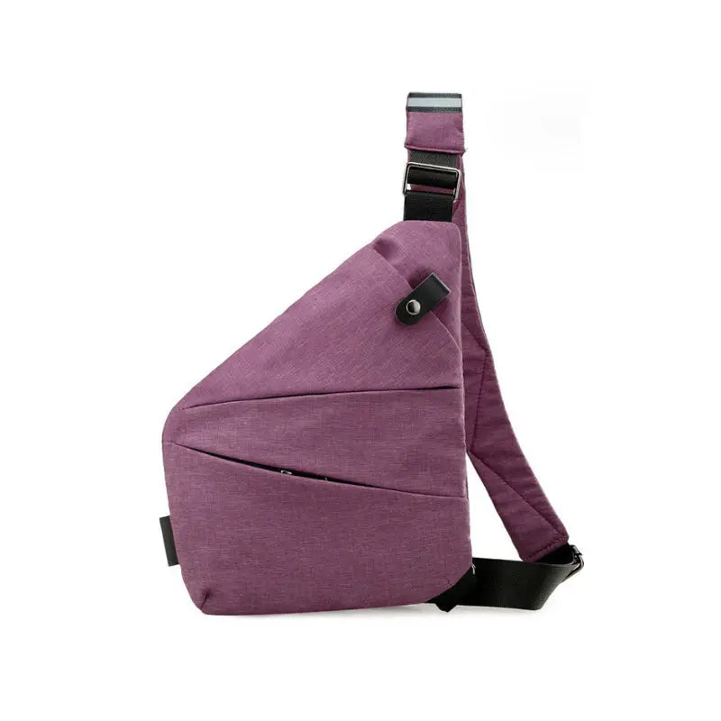Unisex Crossbody Axelväska | Smal Bröstväska med Justerbar Rem för Resor, Arbete och Vardag