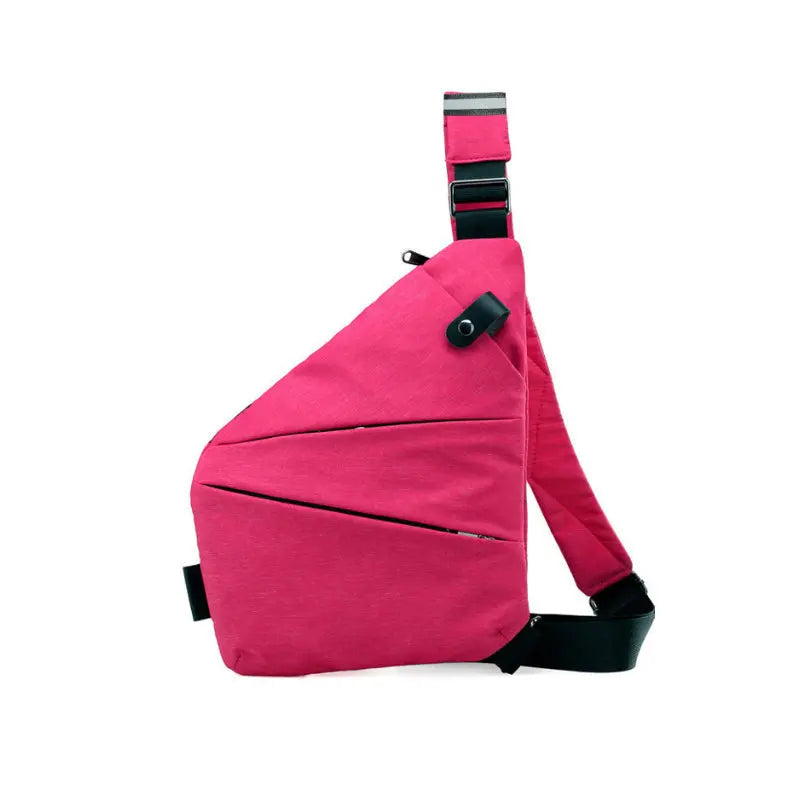 Unisex Crossbody Axelväska | Smal Bröstväska med Justerbar Rem för Resor, Arbete och Vardag