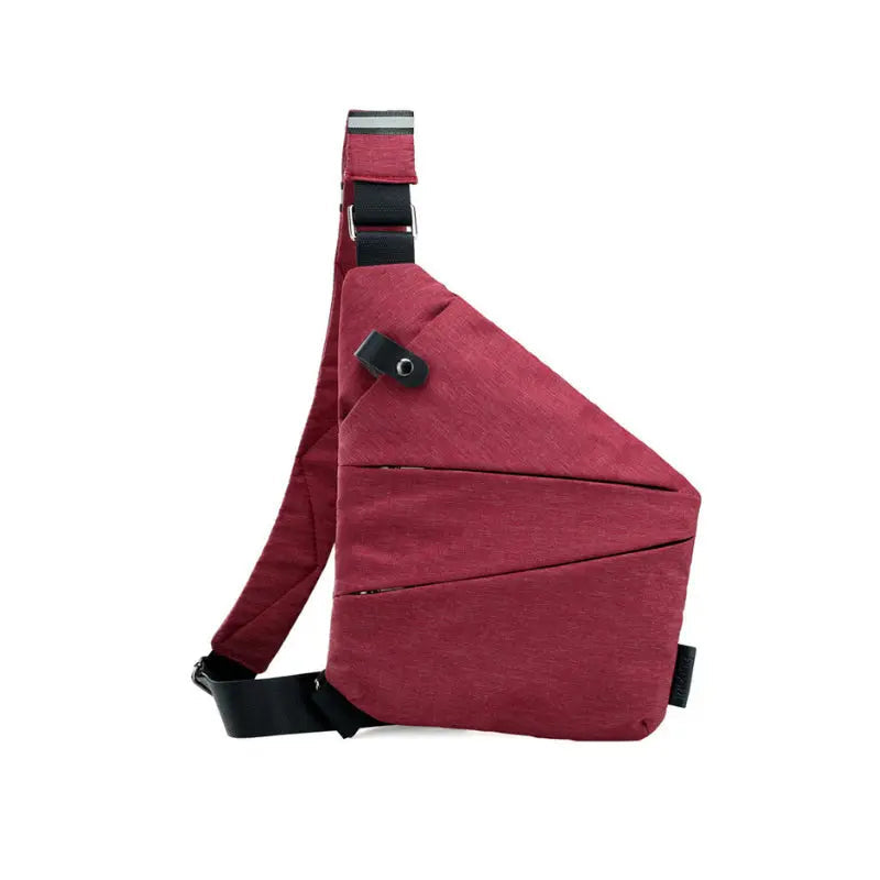 Unisex Crossbody Axelväska | Smal Bröstväska med Justerbar Rem för Resor, Arbete och Vardag