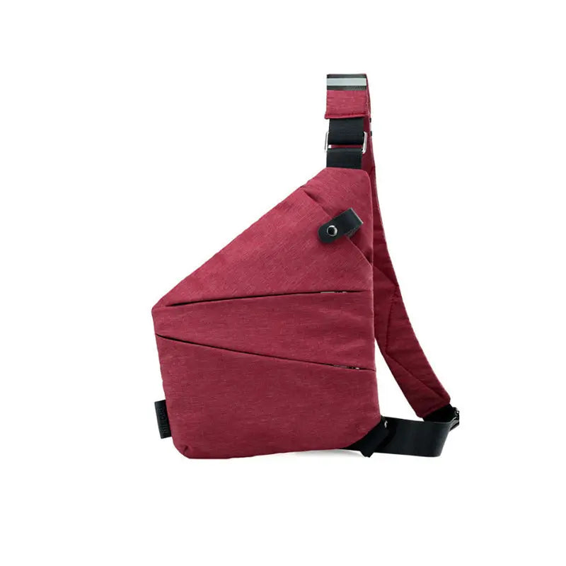 Unisex Crossbody Axelväska | Smal Bröstväska med Justerbar Rem för Resor, Arbete och Vardag