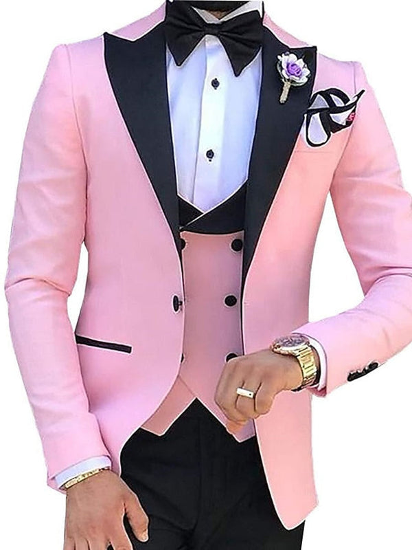 Slim Fit Bröllopskostym set för herr | 3 delar