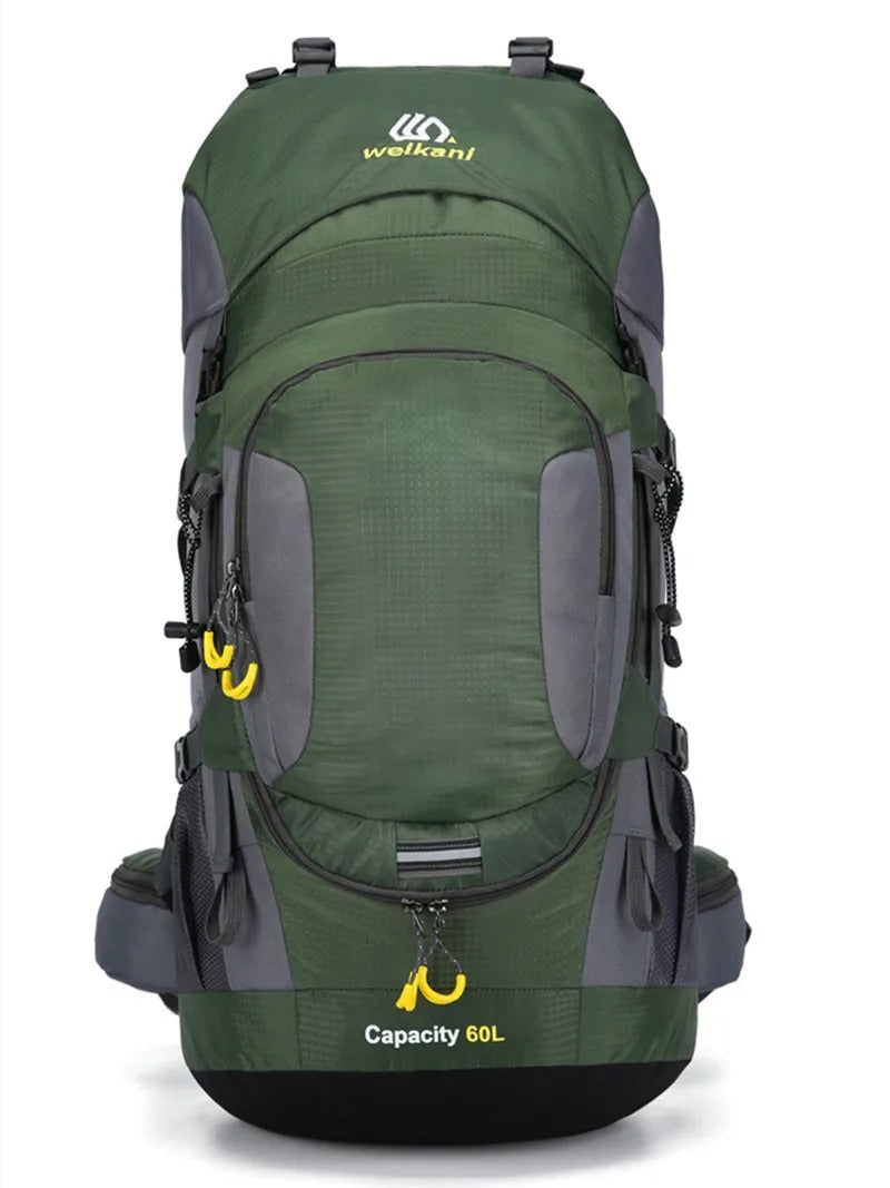 Herrarnas Outdoor Vandringsryggsäck 60L | Stor Ryggsäck för Resor, Camping, Vandring och Bergsklättring med Flera Fack
