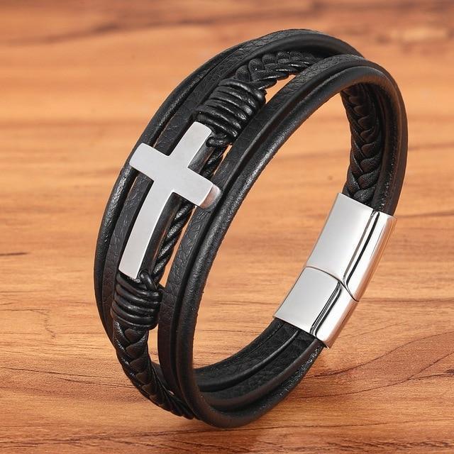 believer - faith steel cross armband