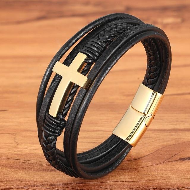 believer - faith steel cross armband