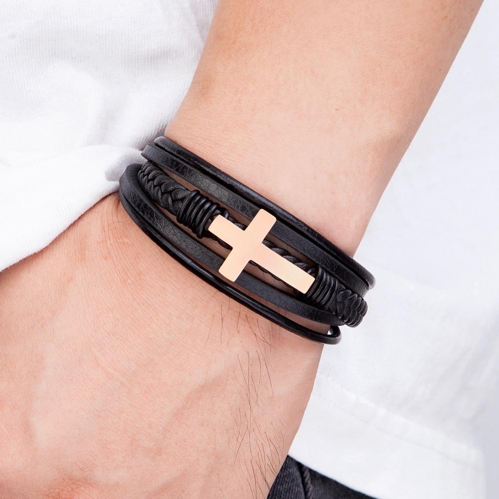 believer - faith steel cross armband