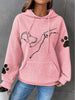Dam Hoodie med Tryck | Hund och Tass Motiv Pullover
