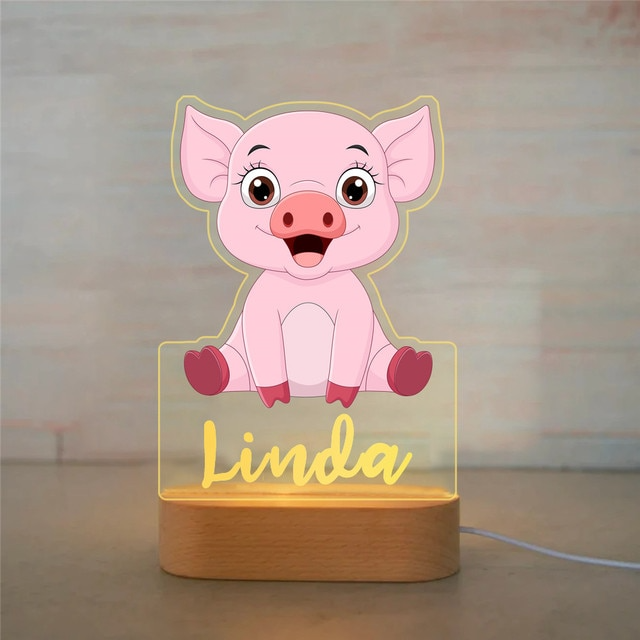 cute lamp - personlig 3d-nattlampa - litet djur