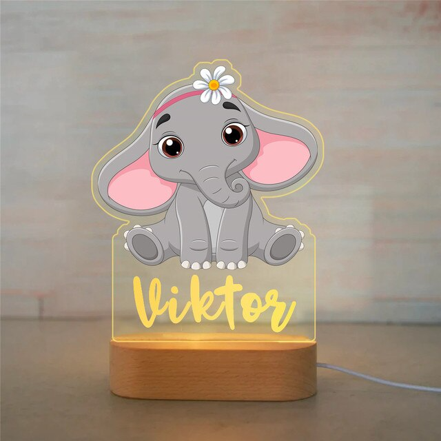 cute lamp - personlig 3d-nattlampa - litet djur