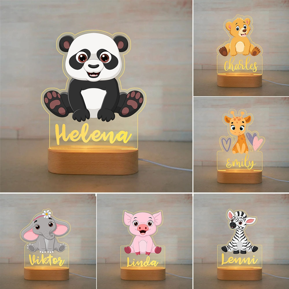 cute lamp - personlig 3d-nattlampa - litet djur