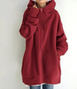 Dam Zip-Hoodie | Höst Vinter Tröja med Dragkedja