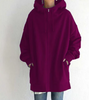 Dam Zip-Hoodie | Höst Vinter Tröja med Dragkedja