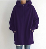Dam Zip-Hoodie | Höst Vinter Tröja med Dragkedja