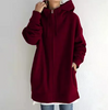 Dam Zip-Hoodie | Höst Vinter Tröja med Dragkedja