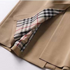 Lång Trenchcoat för Damer | Klassisk Dubbelsprättad Kappa med Skärp