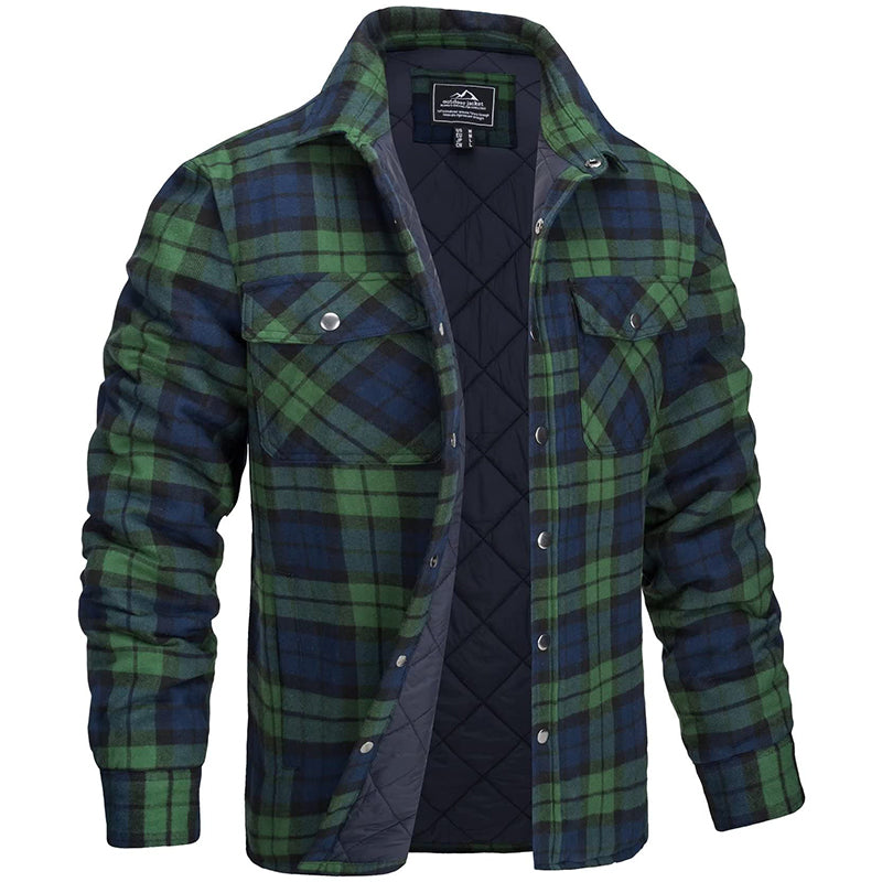 Herrjacka i Flanell | Quiltad Skjortjacka