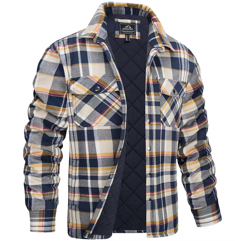 Herrjacka i Flanell | Quiltad Skjortjacka