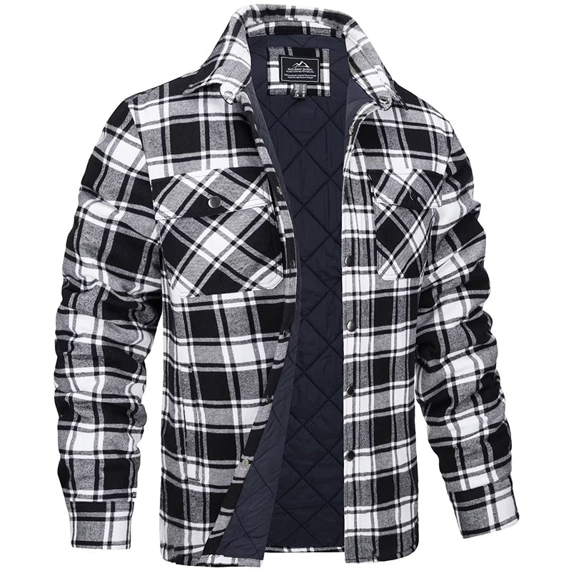 Herrjacka i Flanell | Quiltad Skjortjacka