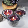 geode candle | 3 stycken stilfulla vattentäta pärljus