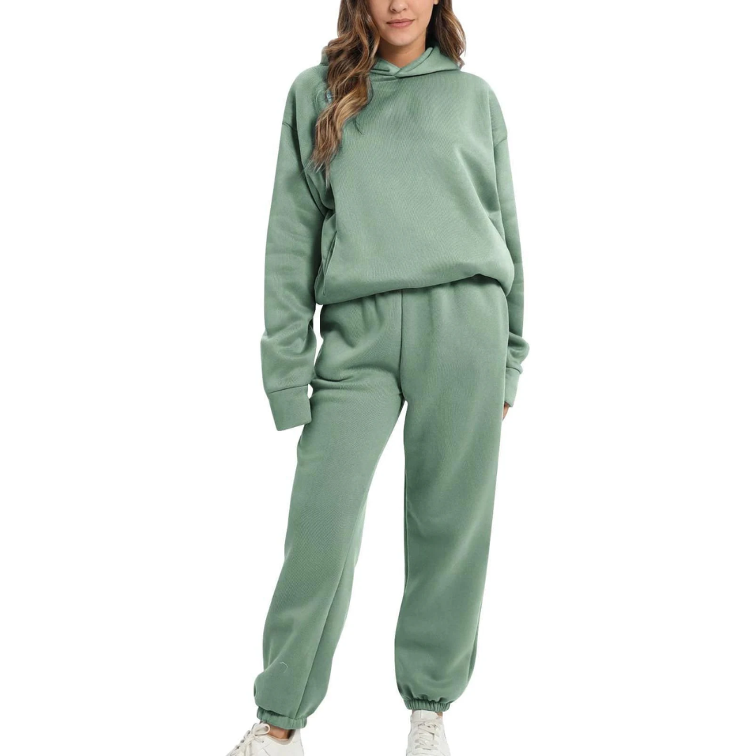 Set med huvtröja och joggingbyxor för dam