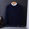 Herrtröja med Rund Hals | Klassisk Stickad Pullover