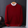 Herrtröja med Rund Hals | Klassisk Stickad Pullover