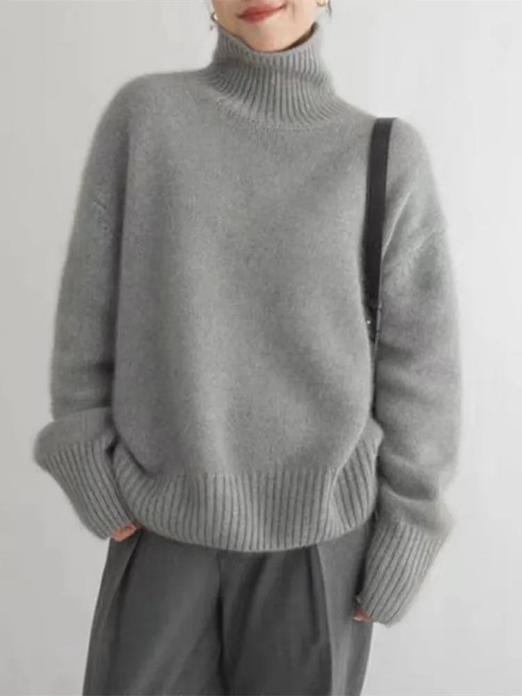 Varm turtleneck-tröja för Dam