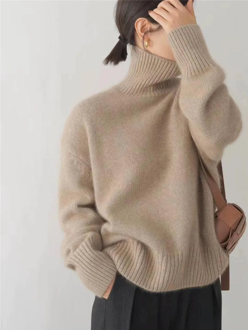 Varm turtleneck-tröja för Dam