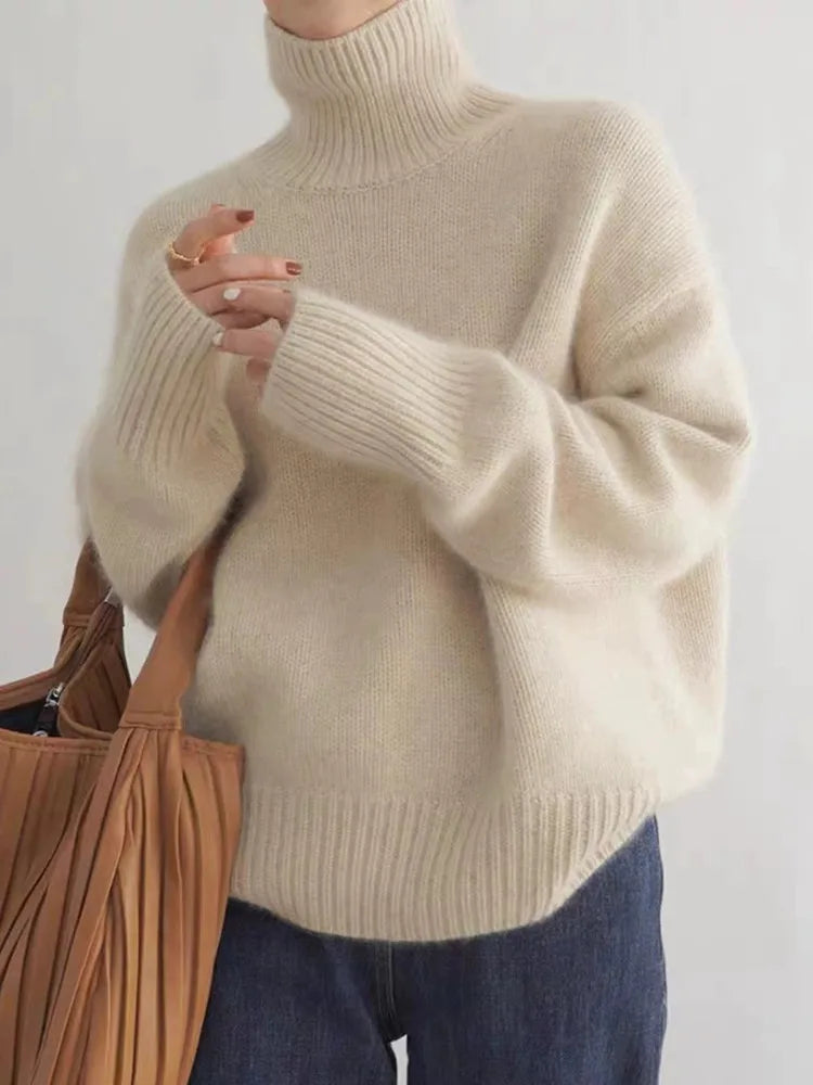 Varm turtleneck-tröja för Dam