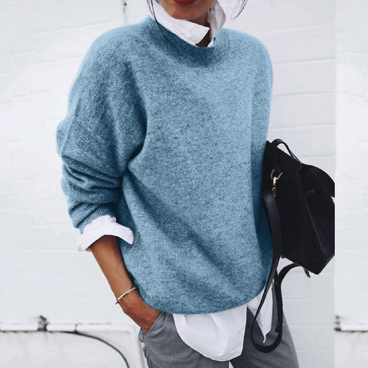 Damstickad Tröja – Varm Avslappnad Pullover