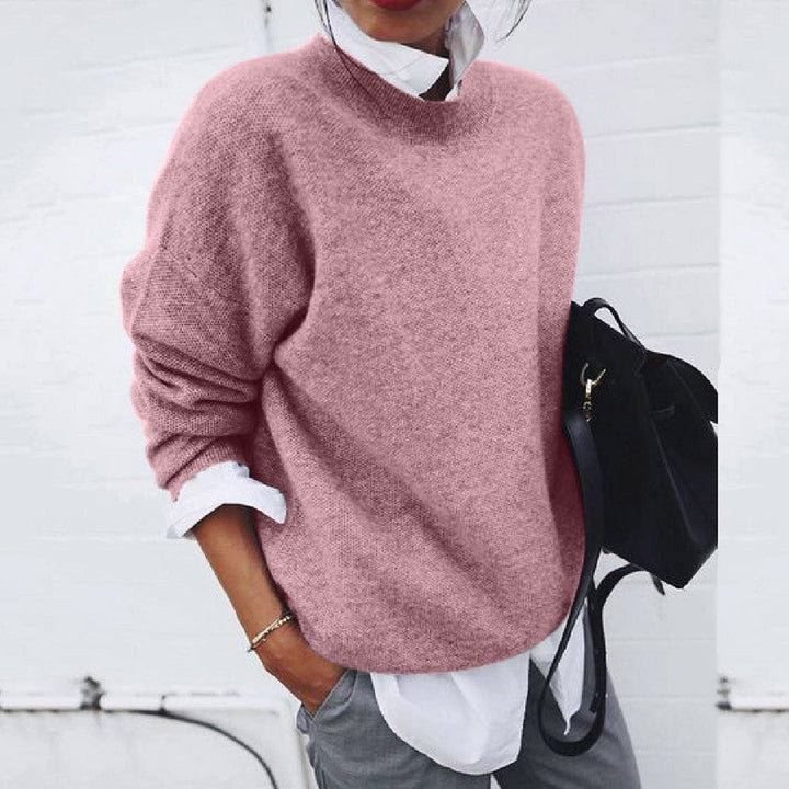 Damstickad Tröja – Varm Avslappnad Pullover