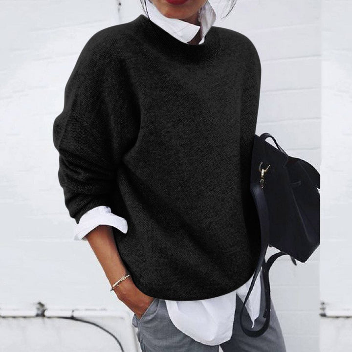 Damstickad Tröja – Varm Avslappnad Pullover