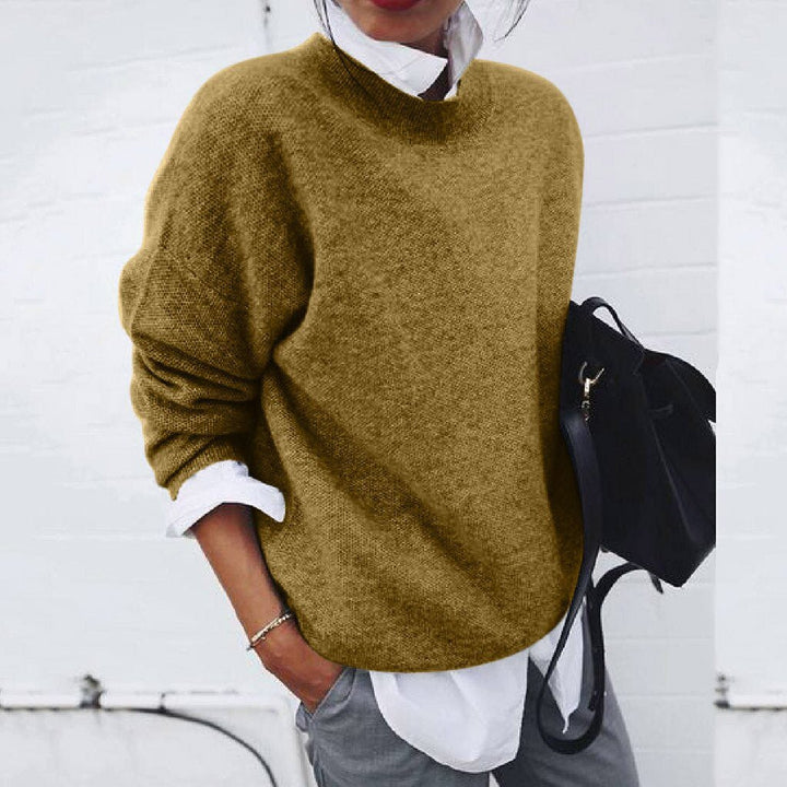 Damstickad Tröja – Varm Avslappnad Pullover