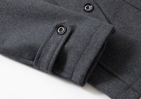 Herr Turtleneck Vinterrock | Klassisk Lång Jacka